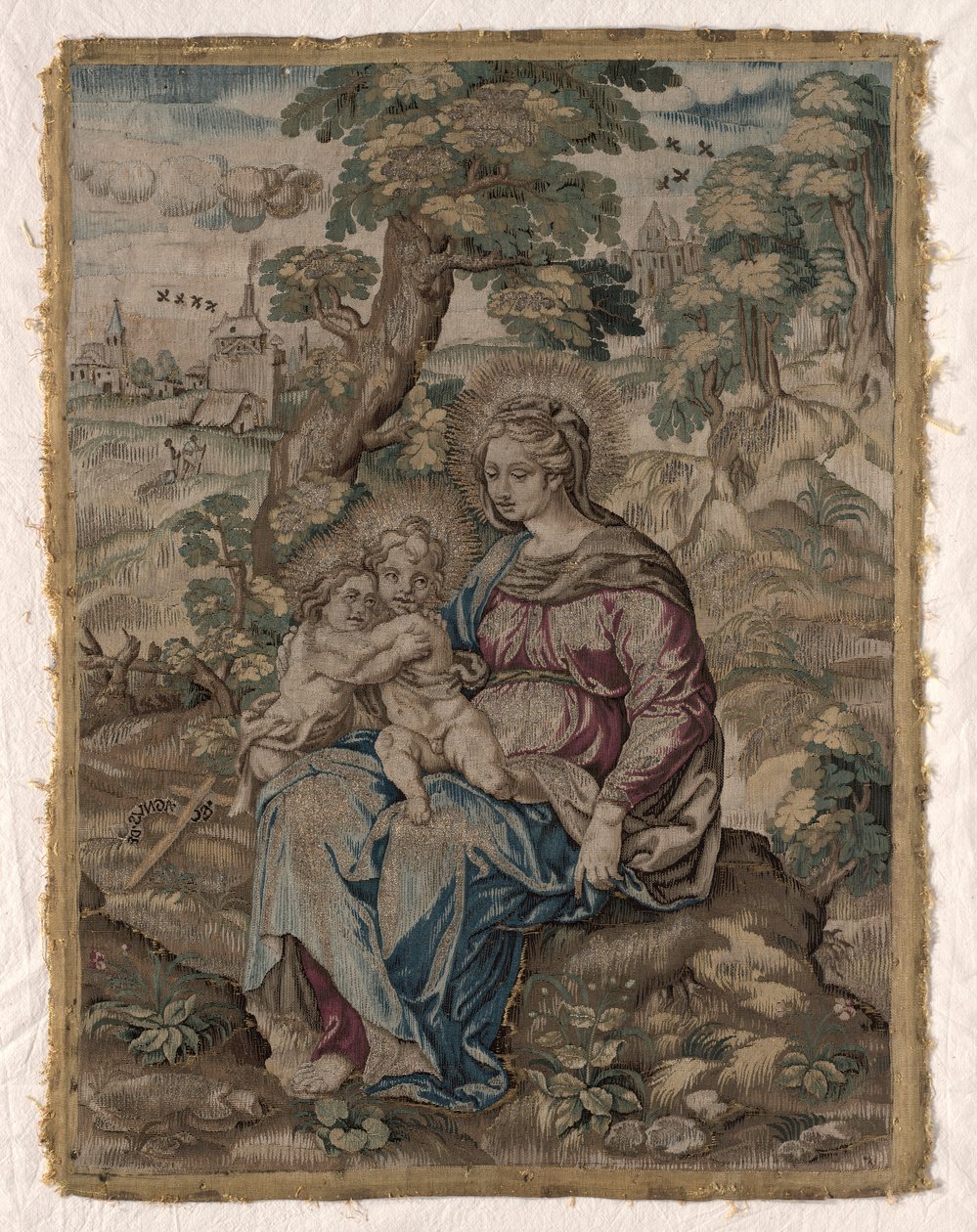 Madonna met Christuskind en Sint Johannes de Doper, 1500s door Unbekannt