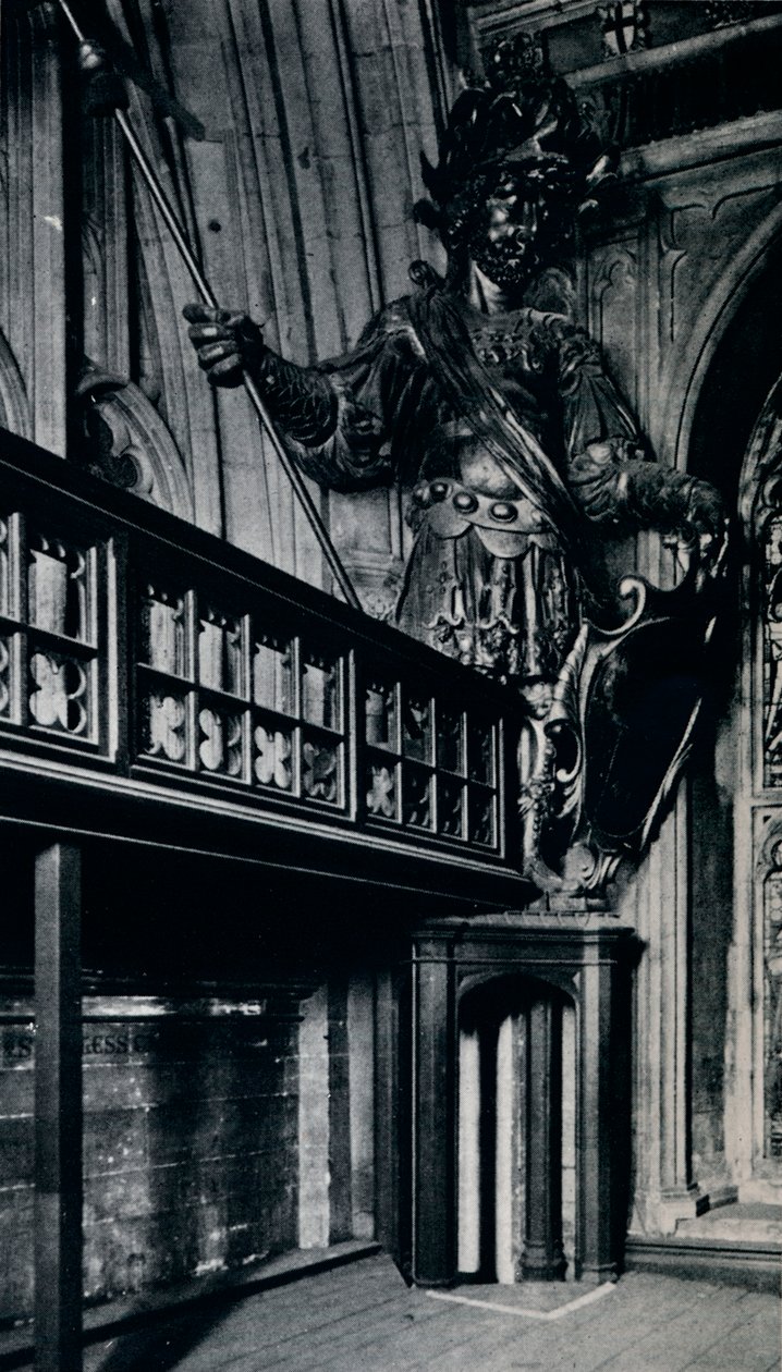 Magog Corineus, een van de twee stadsreuzen verbrand in de brand van de London Guildhall, 1940 door Unbekannt