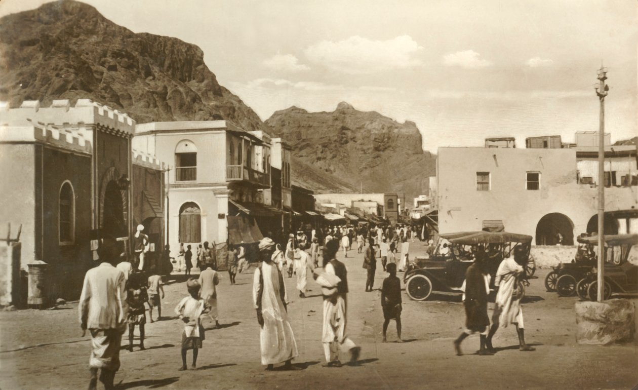 Hoofdstraat, Krater, Aden, ca. 1918-1939 door Unbekannt