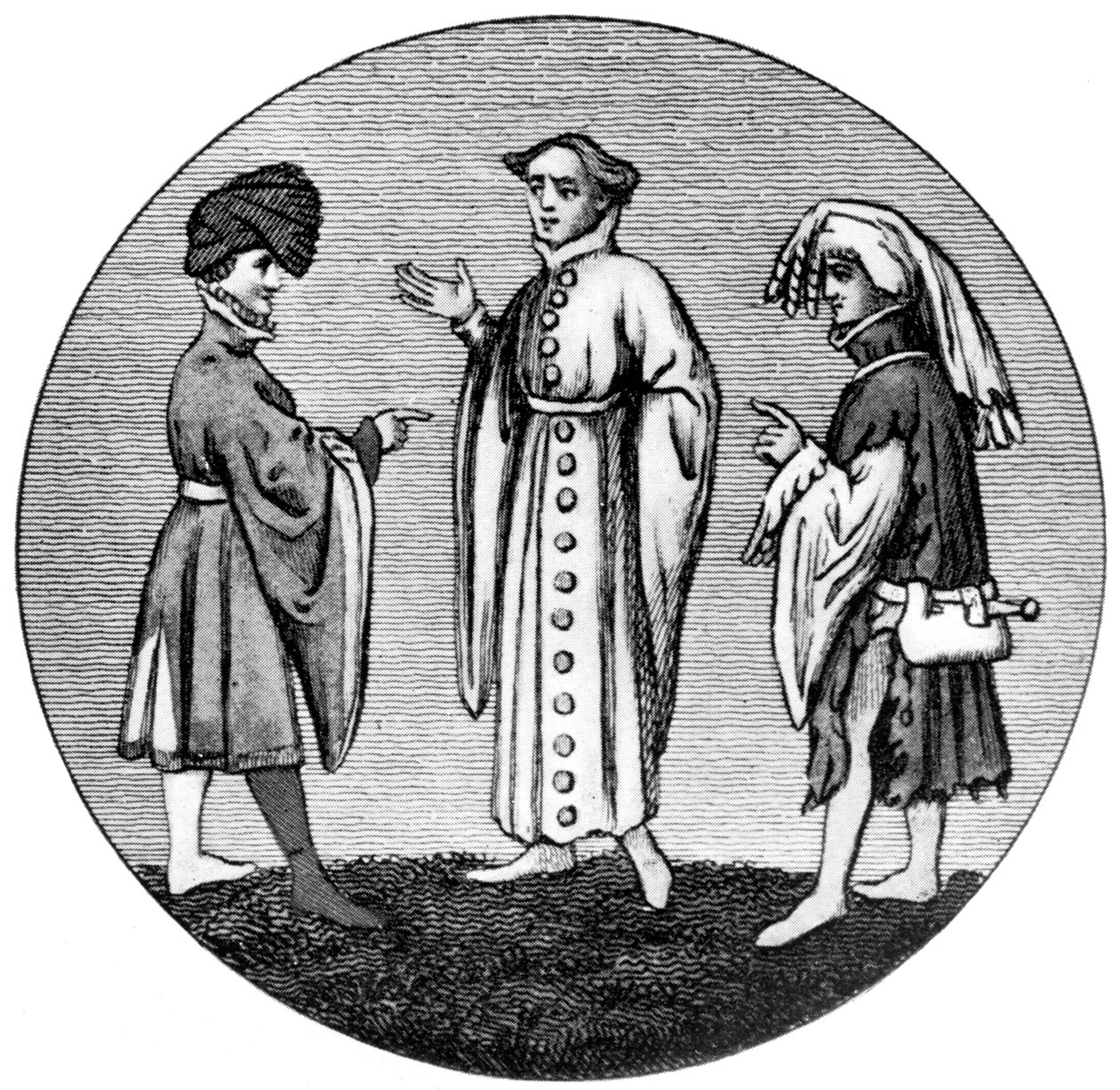 Mannelijke kleding, eind 14e eeuw, 1910 door Unbekannt