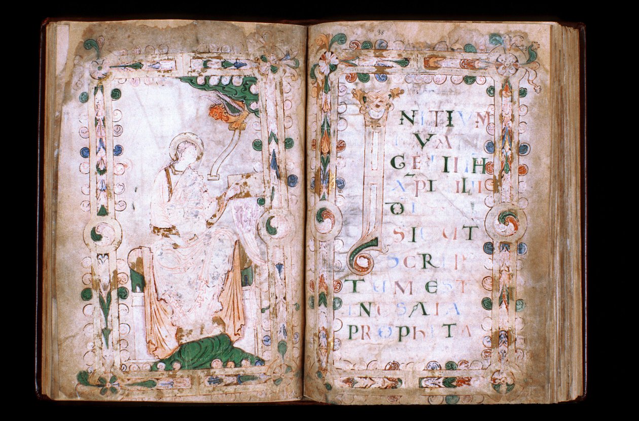 Manche N* 067, Vil de Mortain, Schat van de collegiale Saint Evroult, Evangelieboek uit de 10e eeuw door Unbekannt