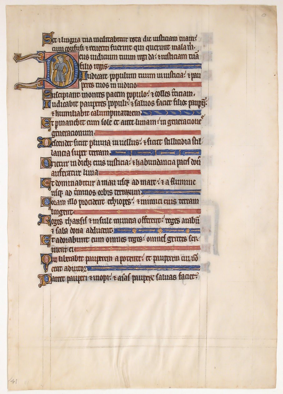 Manuscriptblad uit een Koninklijke Psalter door Unbekannt