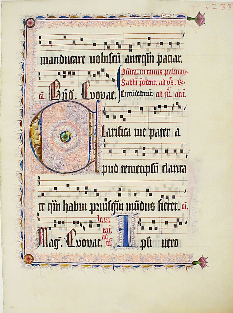 Manuscript Blad met Initiaal C, uit een Antifonarium, Duits door Unbekannt