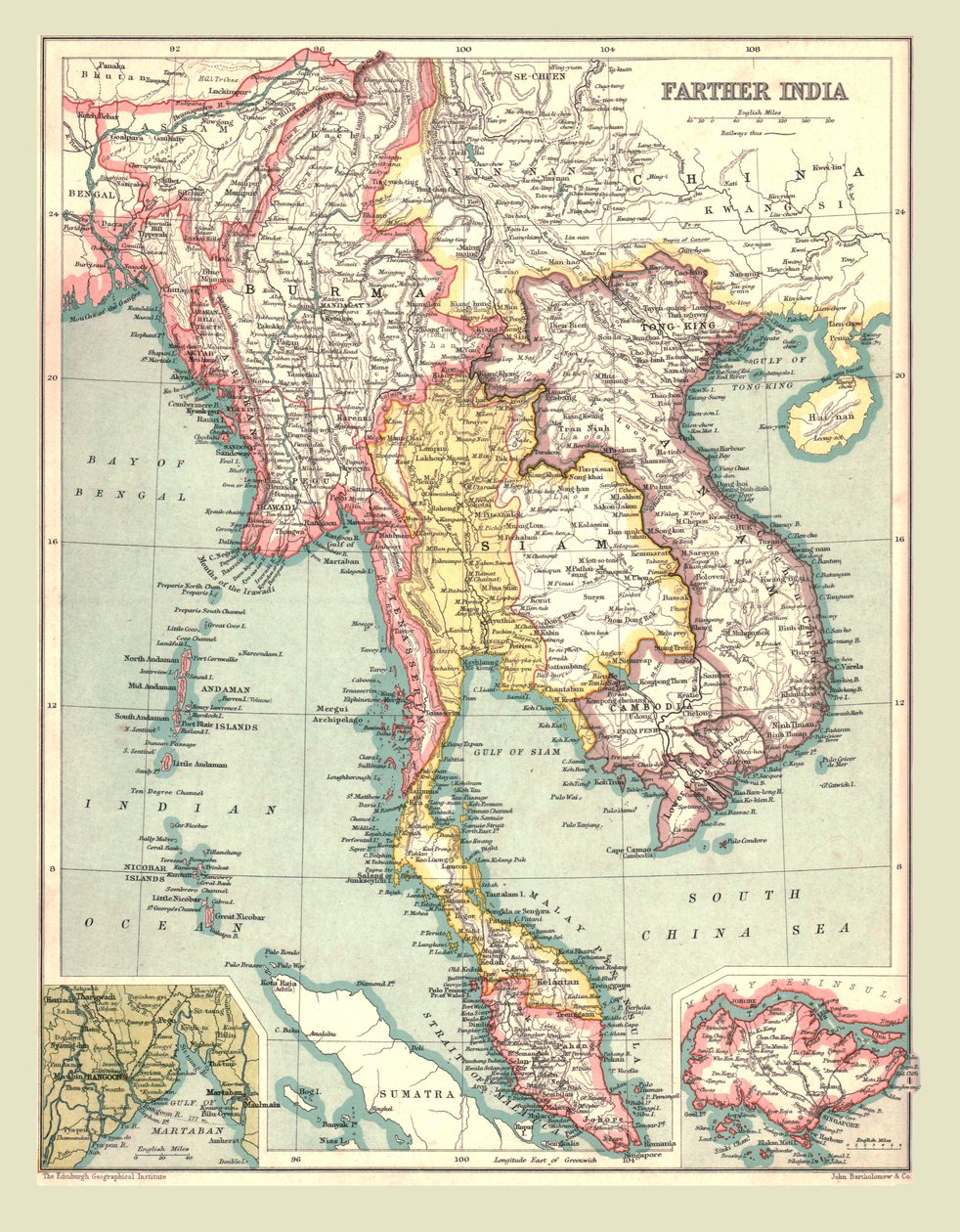 Kaart van Achter-Indië, 1902 door Unbekannt