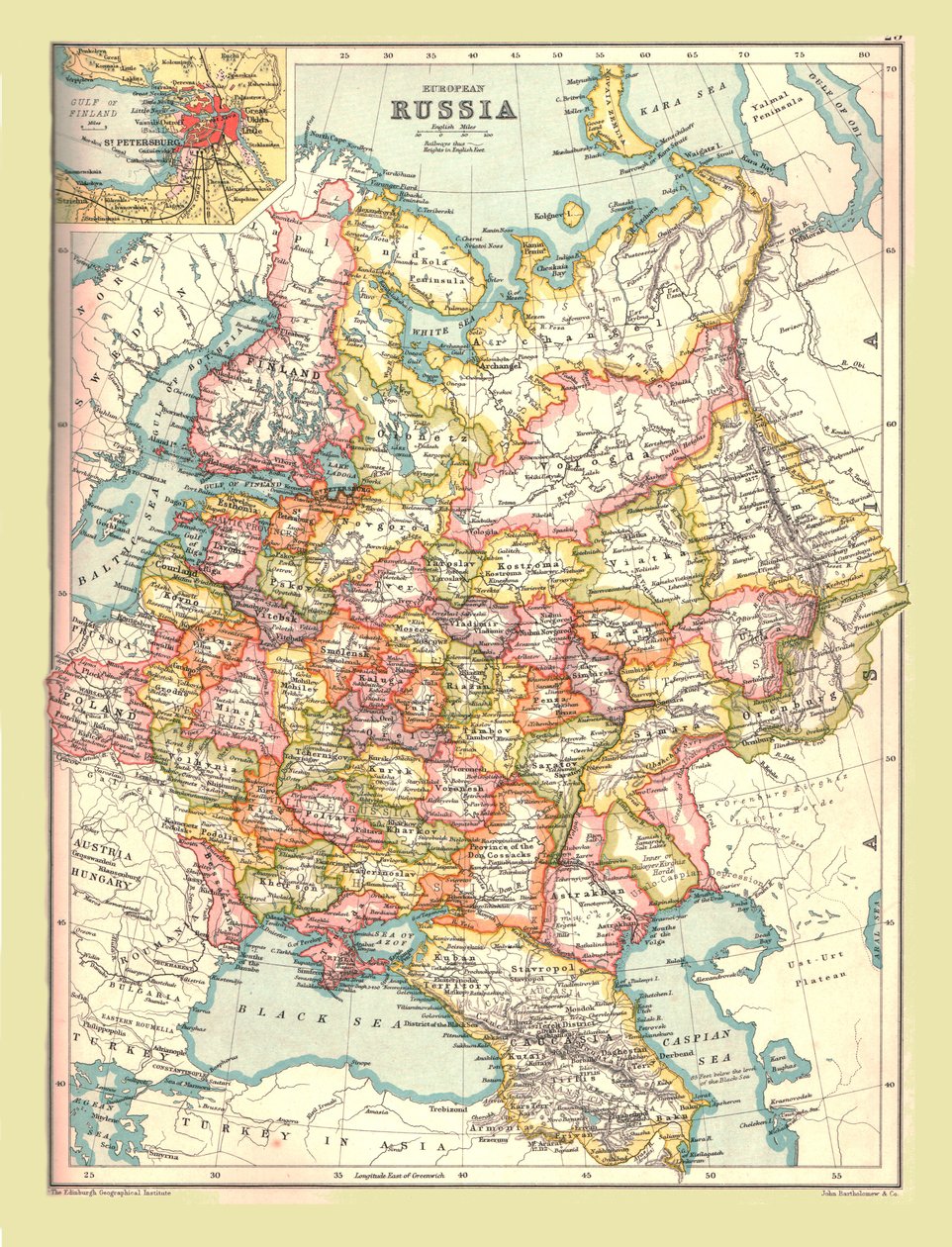 Kaart van Rusland, 1902 door Unbekannt