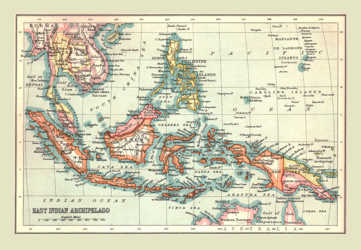 Kaart van de Oost-Indische Archipel, 1902 door Unbekannt