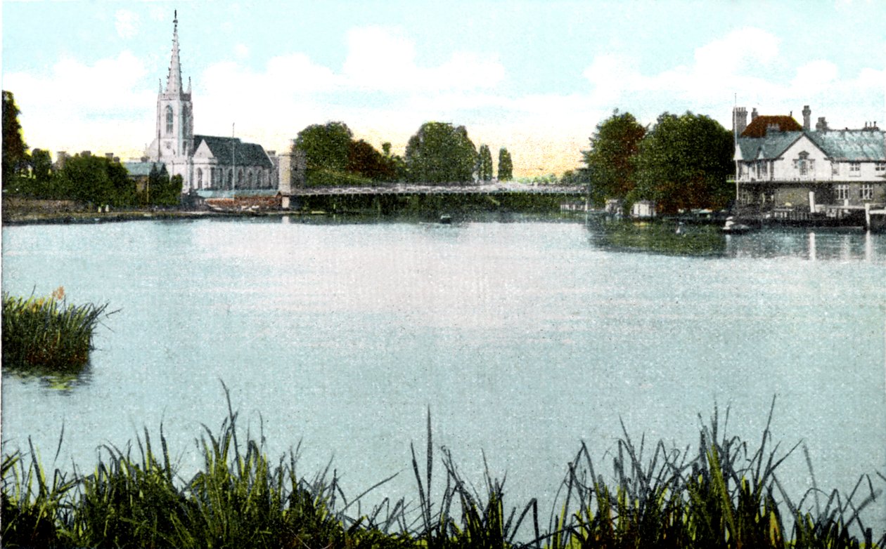 Marlow-brug en kerk, Buckinghamshire, 20e eeuw door Unbekannt