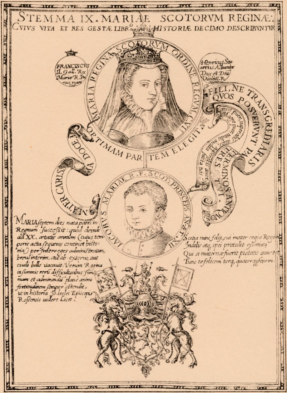 Mary, koningin van Schotland 1542-1587 en koning James VI en I 1566-1625, 1889 door Unbekannt