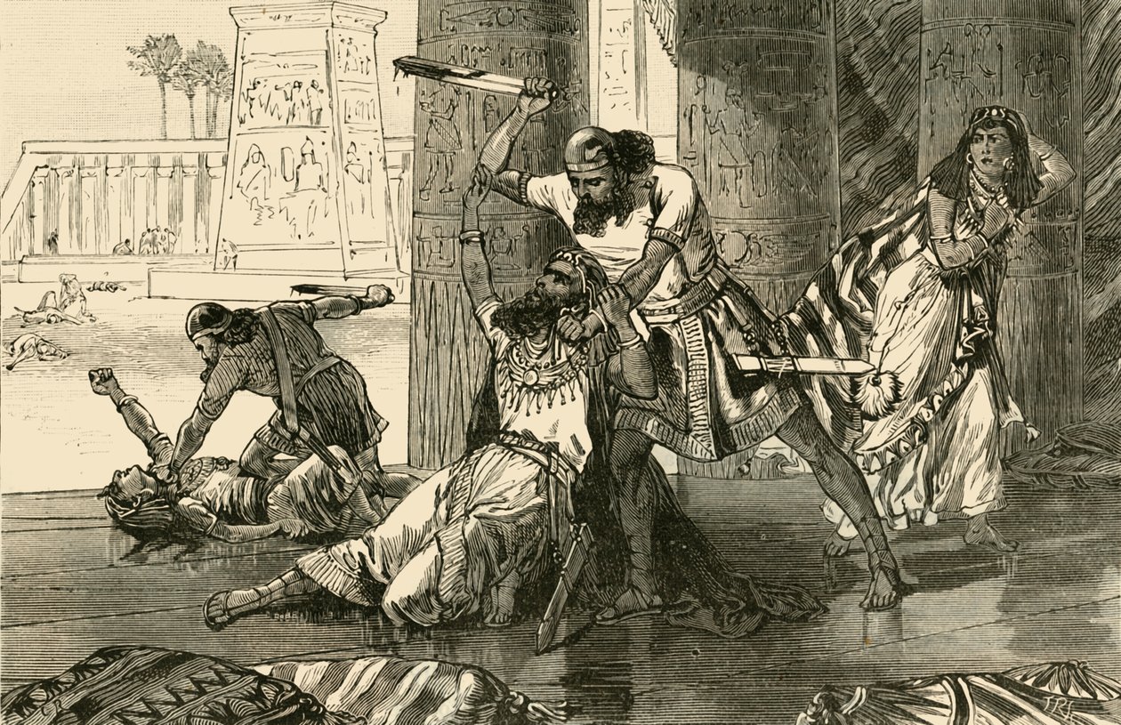 Bloedbad van de Hivieten door Simeon en Levi, 1890 door Unbekannt