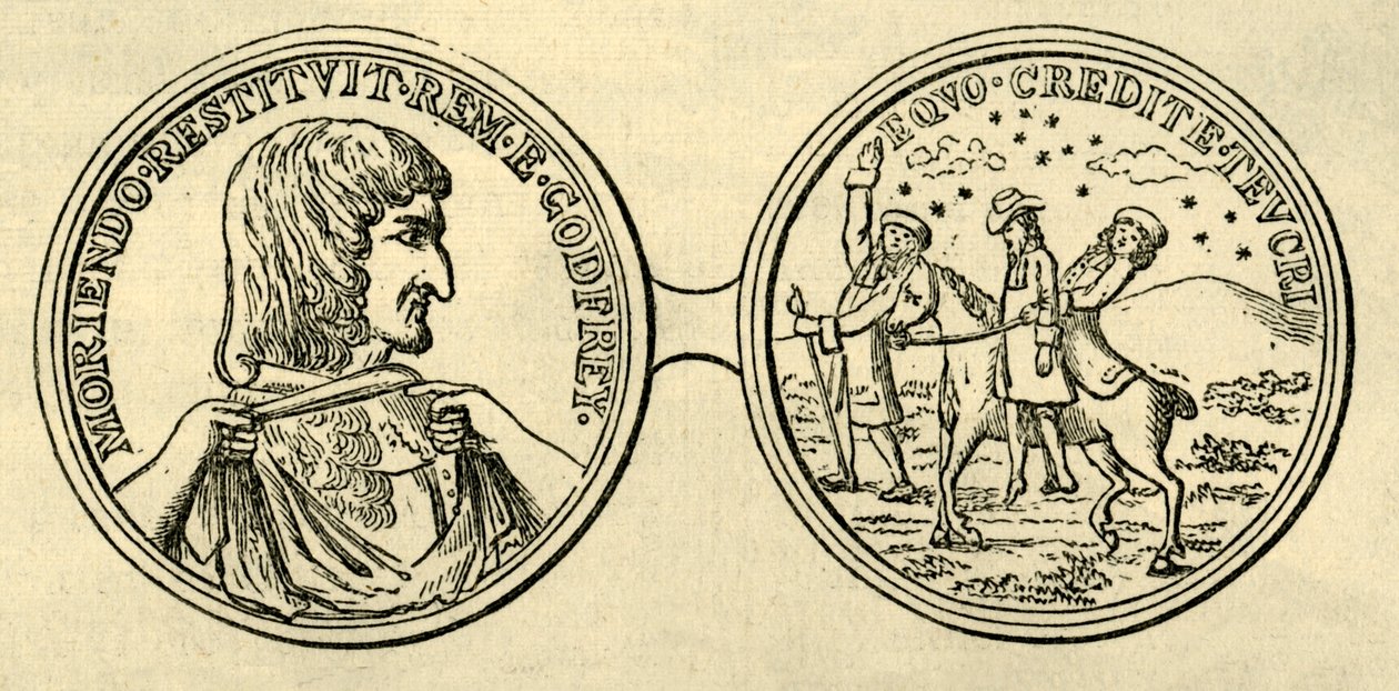 Medaille ter herdenking van de moord op Godfrey, ca. 1876 door Unbekannt