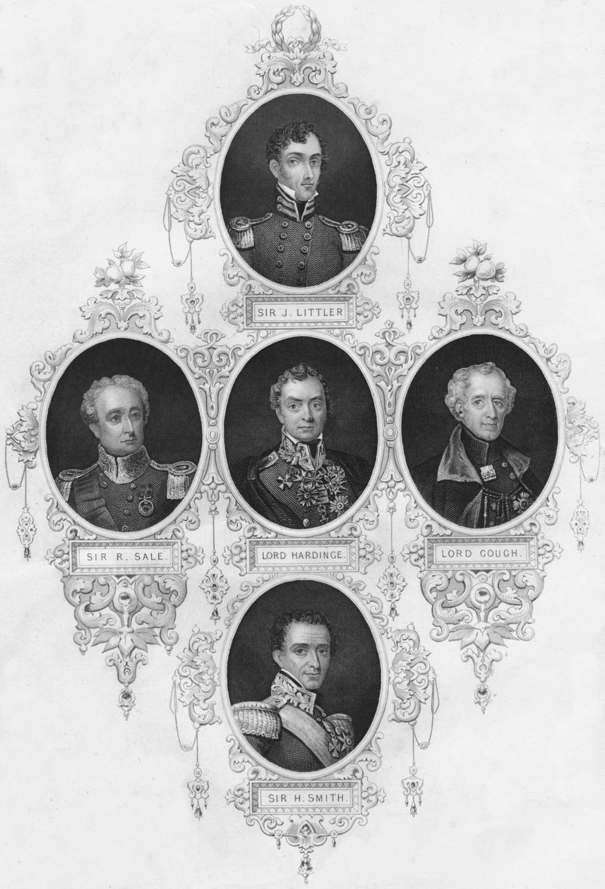 Medailleportretten van Britse militaire figuren, midden 19e eeuw door Unbekannt