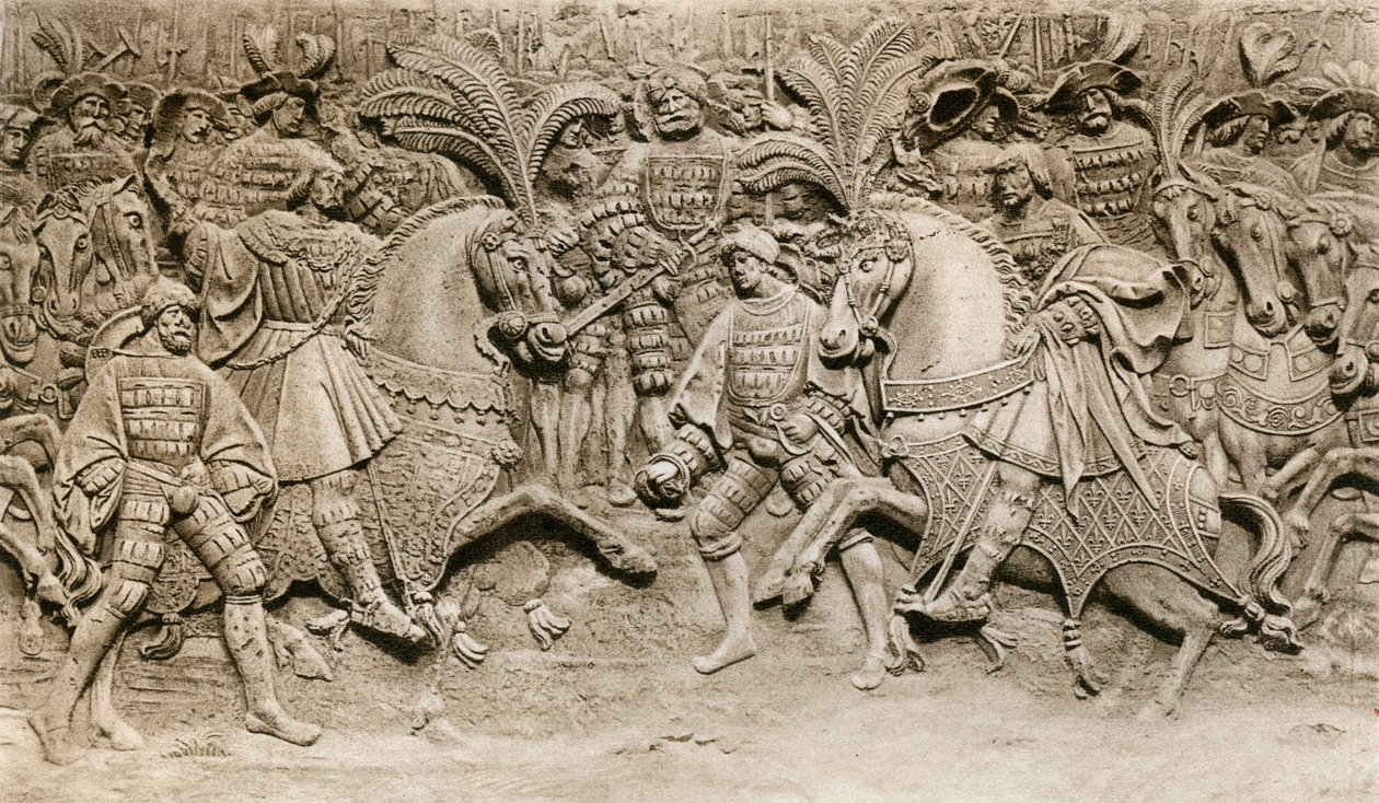 Ontmoeting van Hendrik VIII en Frans I, op het Veld van Goudlaken door Unbekannt