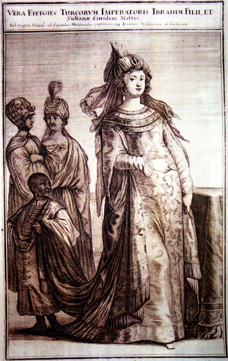 Mehpeyker Sultan met haar hofdienaren, 1647 door Unbekannt