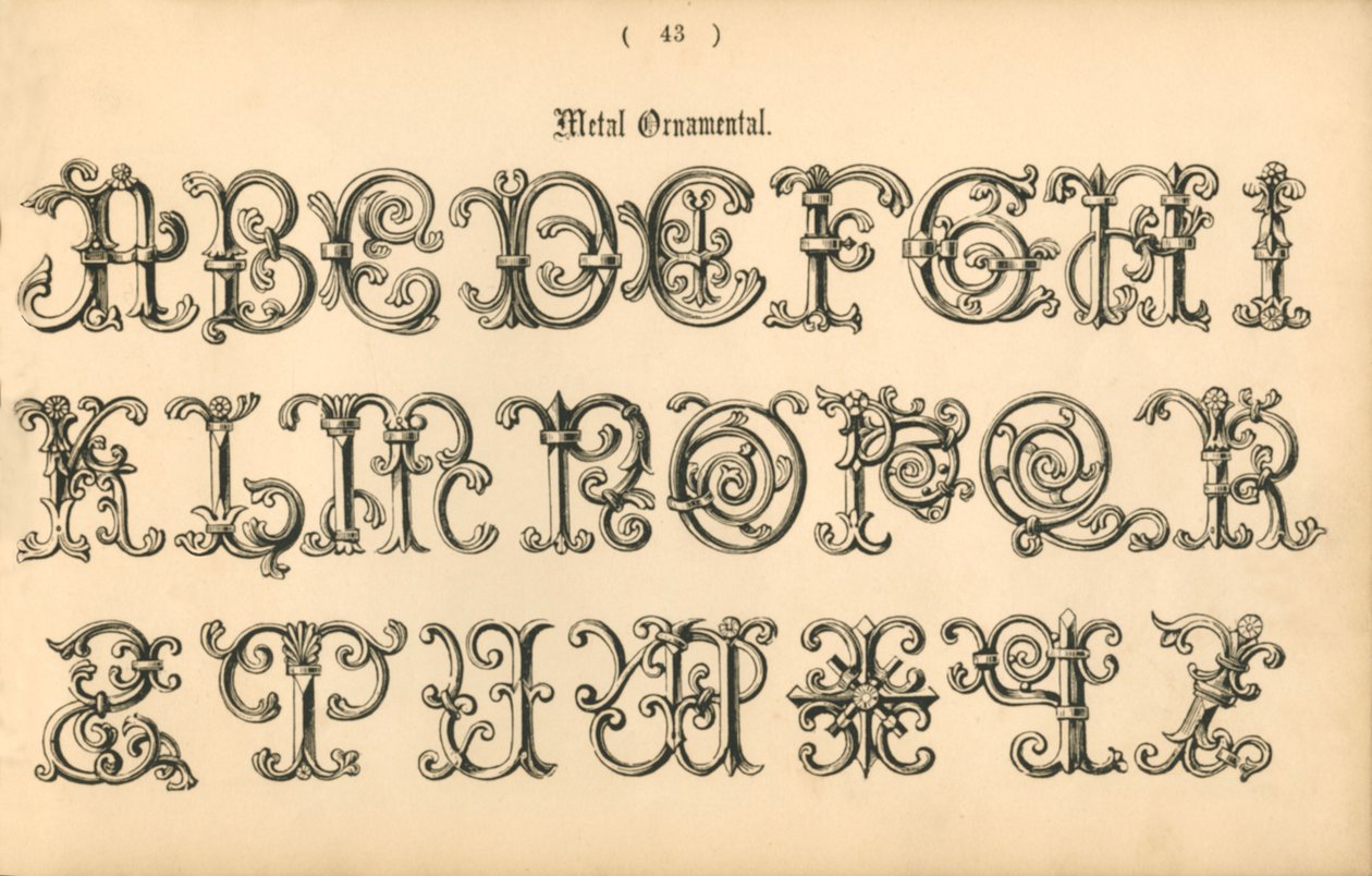 Metalen ornamenten, 1862 door Unbekannt