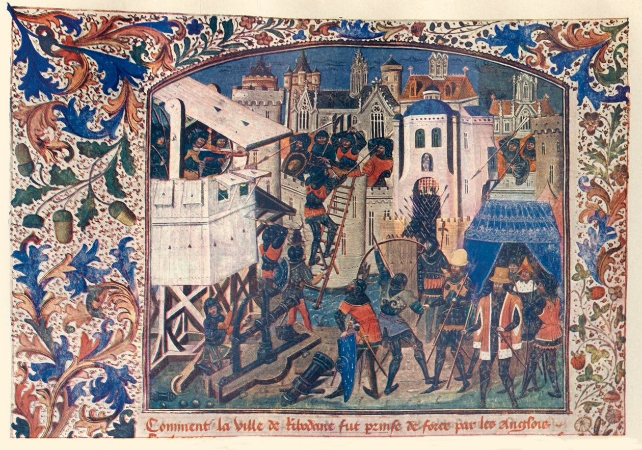Methoden van oorlogsvoering tijdens de Honderdjarige Oorlog, c1400, c1930 door Unbekannt
