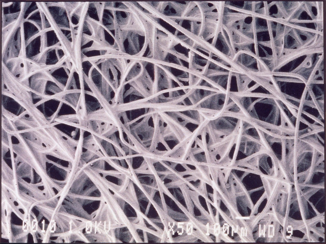 Micrografieën (Licht) Chemotextiel doek, licht micrografie door Unbekannt