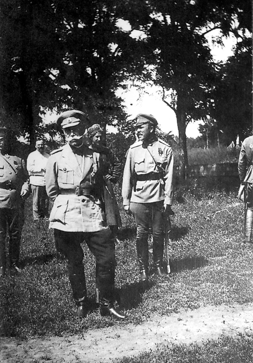 Mikhail Alekseyev, Opperbevelhebber van het Vrijwilligersleger, nabij Ekaterinodar, Rusland, 1918 door Unbekannt