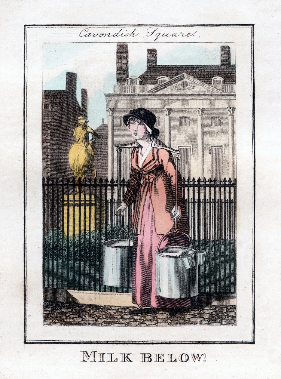 Milk Below!, Cavendish Square, Londen, 1805 door Unbekannt