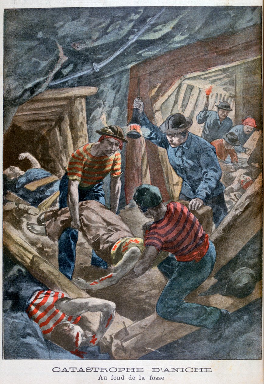 Mijninstorting, Aniche, Frankrijk, 1900 door Unbekannt