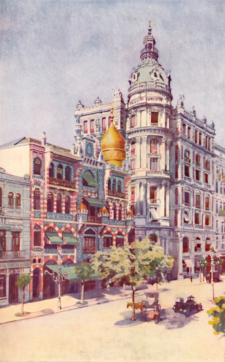Moorse Gebouw en Kantoren van Messrs. Guinles, Avenida Rio Branco, 1914 door Unbekannt