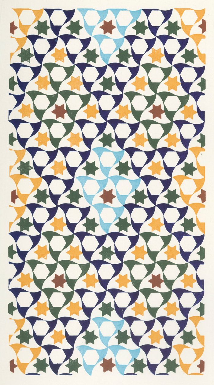 Mozaïek van de portiek van de Generalife, 1907 door Unbekannt