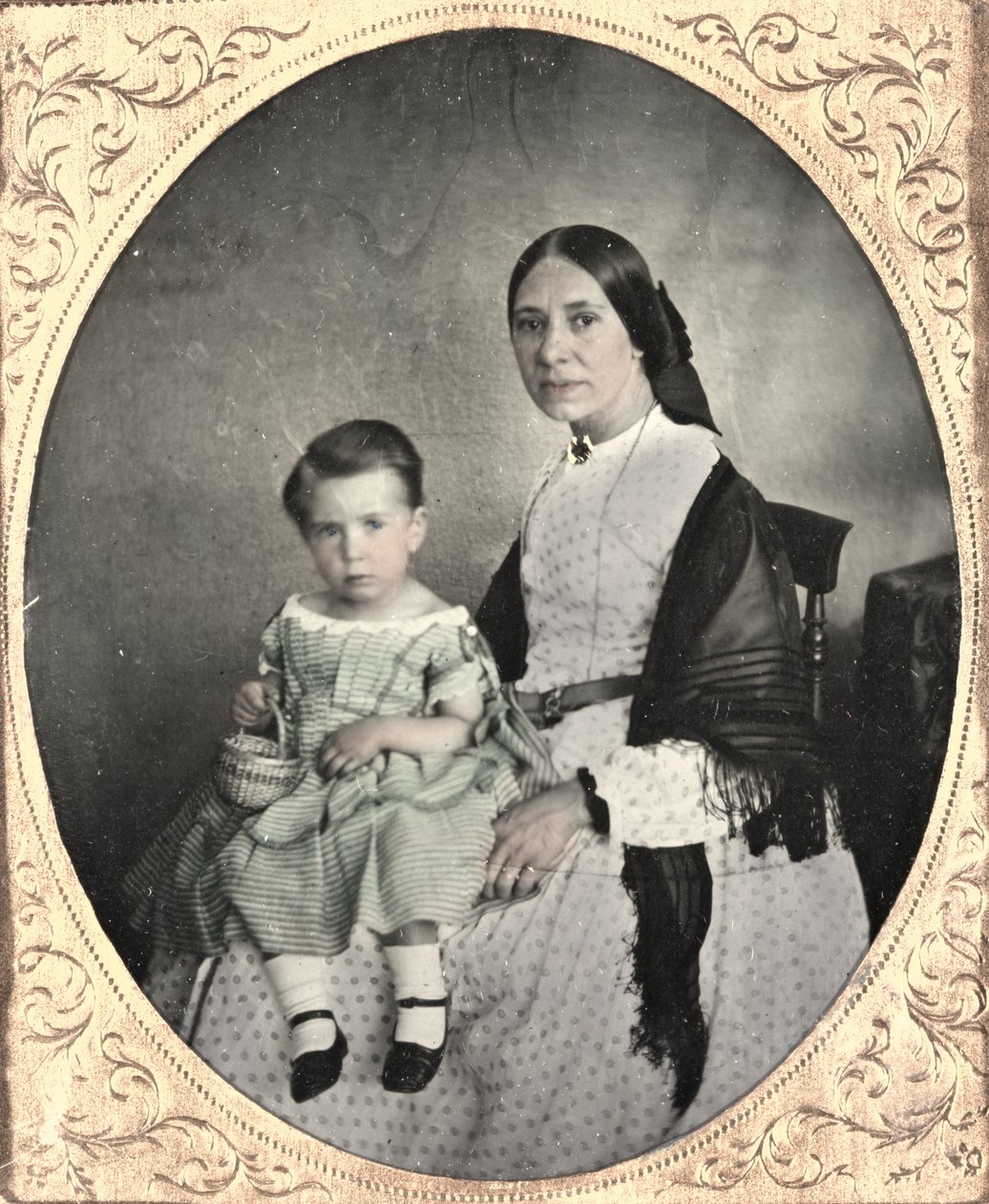 Moeder en kind, ca. 1860 door Unbekannt