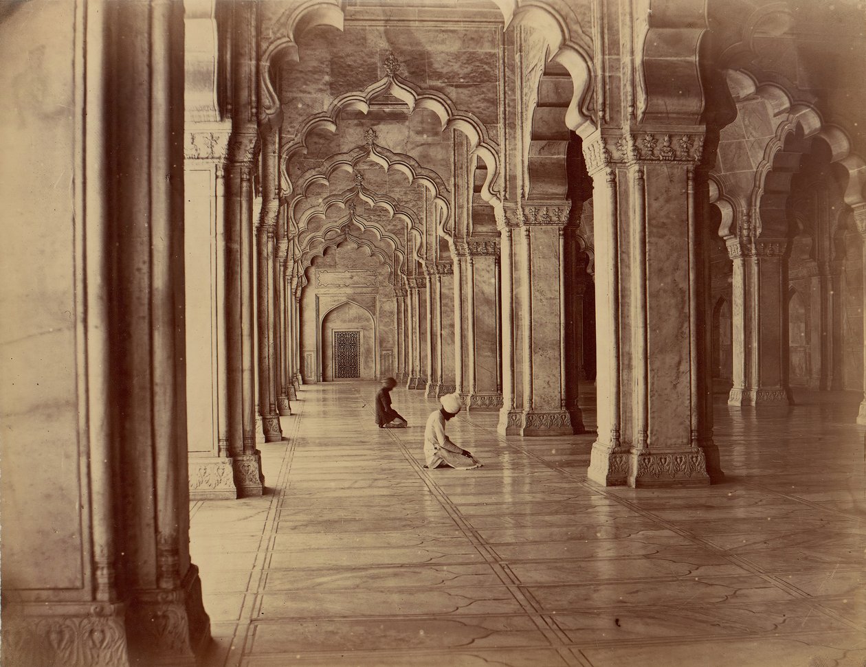 Moti Masjid: Parelmoskee in het interieur van Fort Agra door Unbekannt