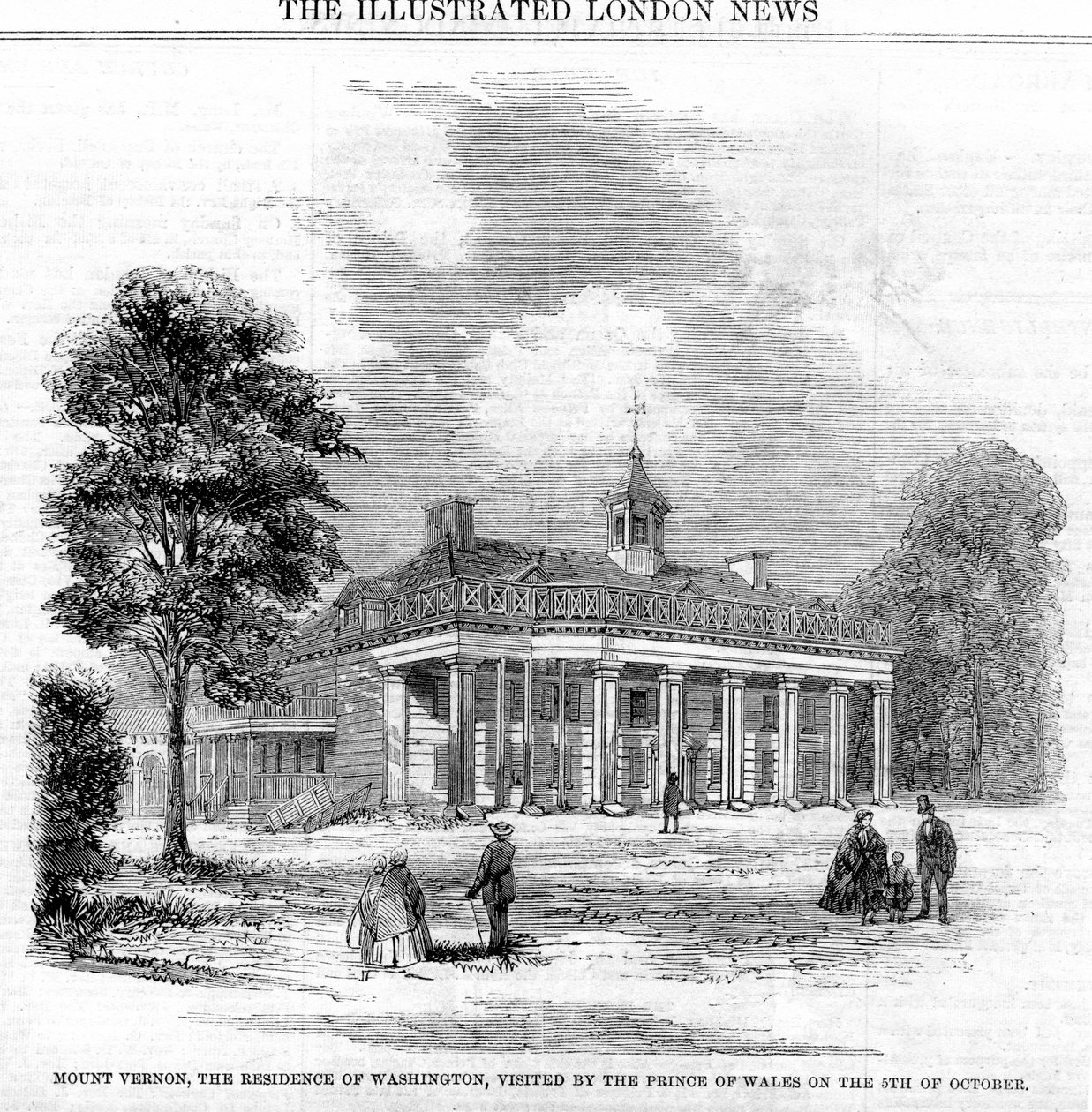 Mount Vernon, de residentie van Washington, 19e eeuw door Unbekannt