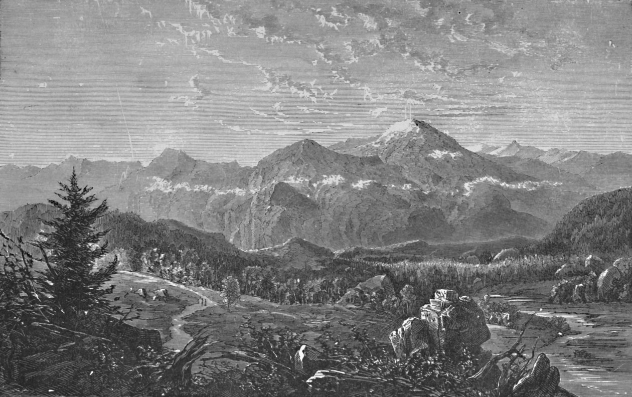 Mount Washington en de Witte Heuvels, 1883 door Unbekannt