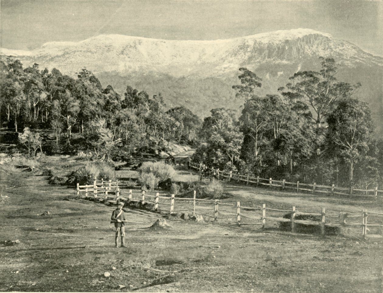 Mount Wellington, vanaf de Huon Road door Unbekannt