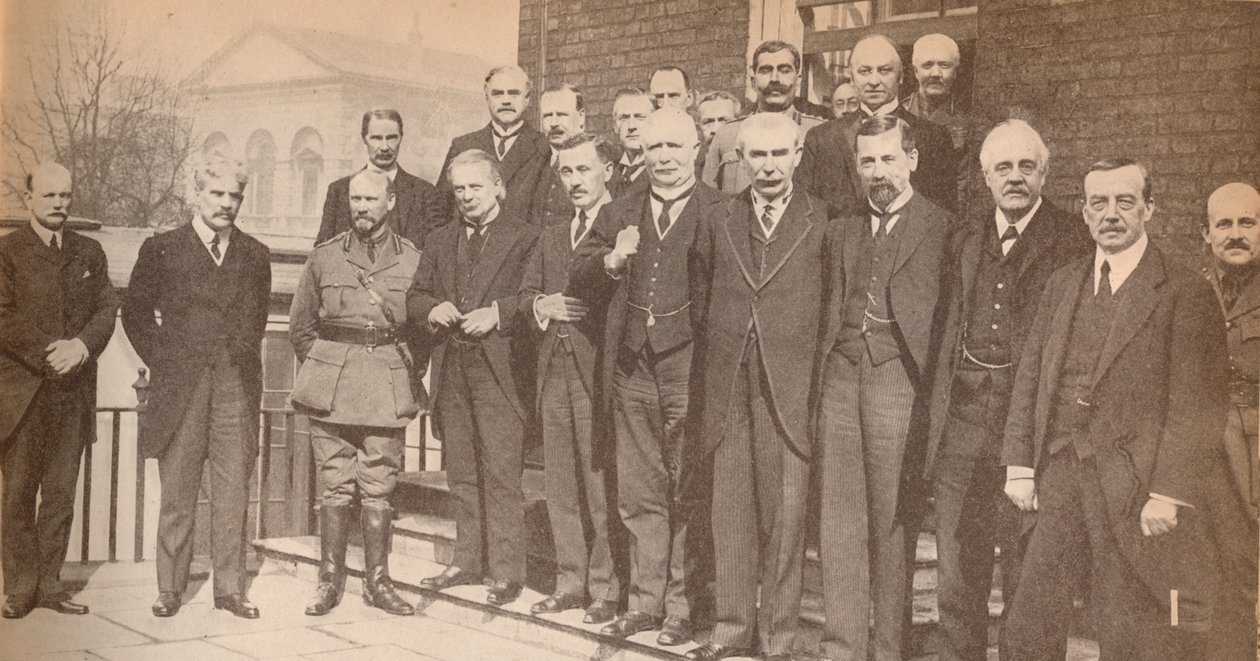 Mr. Lloyd George, premier, en enkele van zijn collega