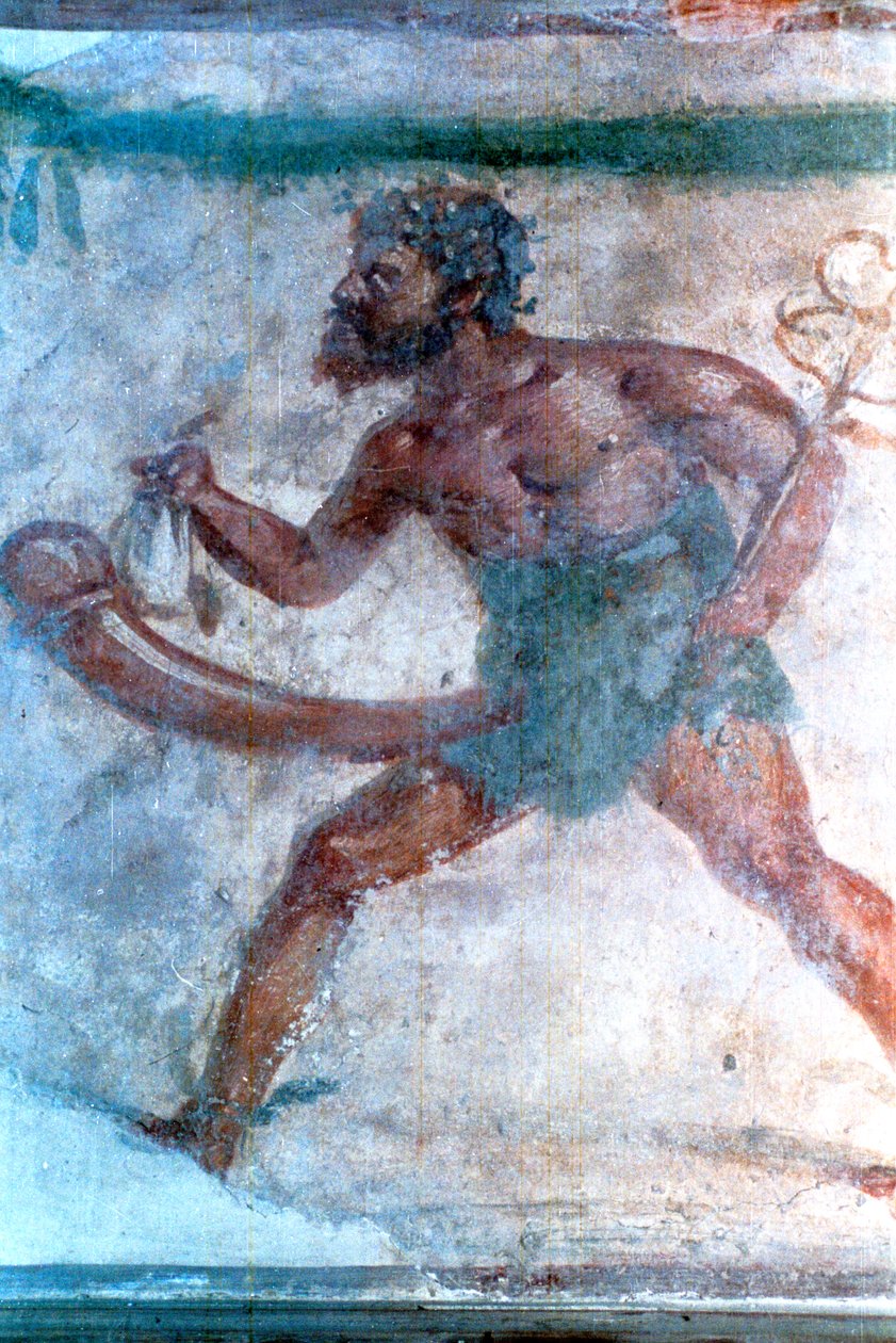 Muurschildering van Mercurius, Pompeii, Italië door Unbekannt