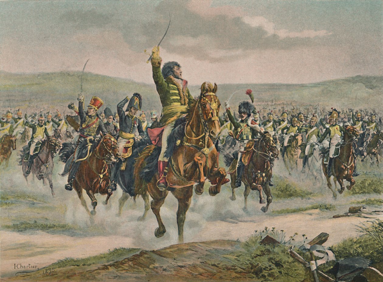Murat leidt de cavalerie bij Jena, 14 oktober 1806, 1896 door Unbekannt
