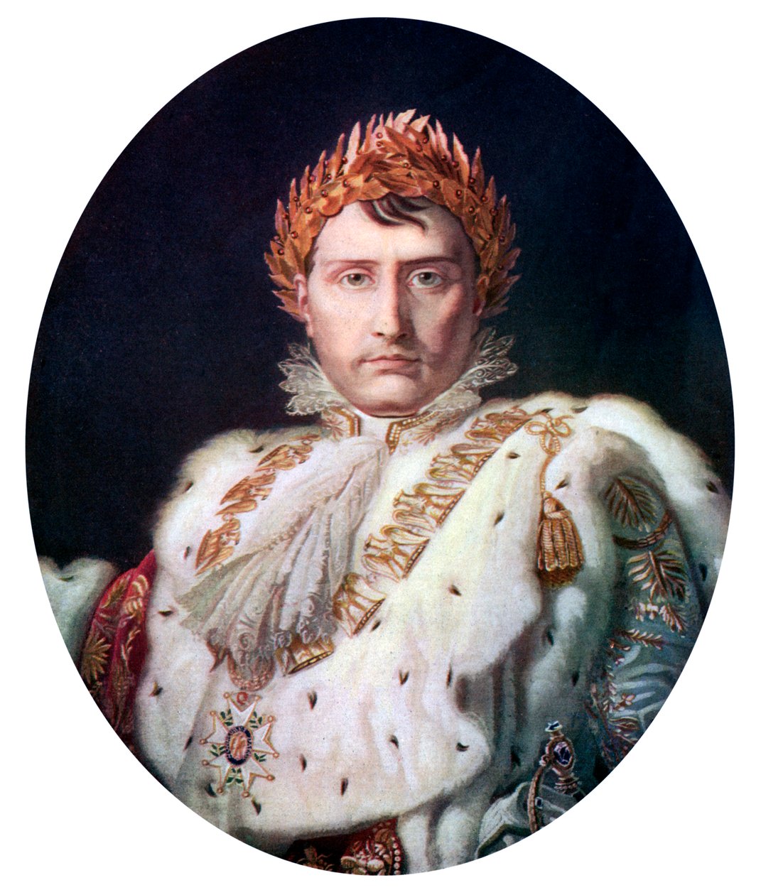 Napoleon I in zijn kroningsmantel, ca. 1804, ca. 1920 door Unbekannt