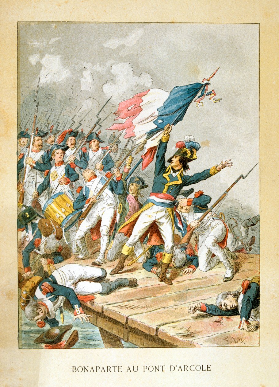 Napoleon bij de Arcola brug, 15 november 1796 door Unbekannt