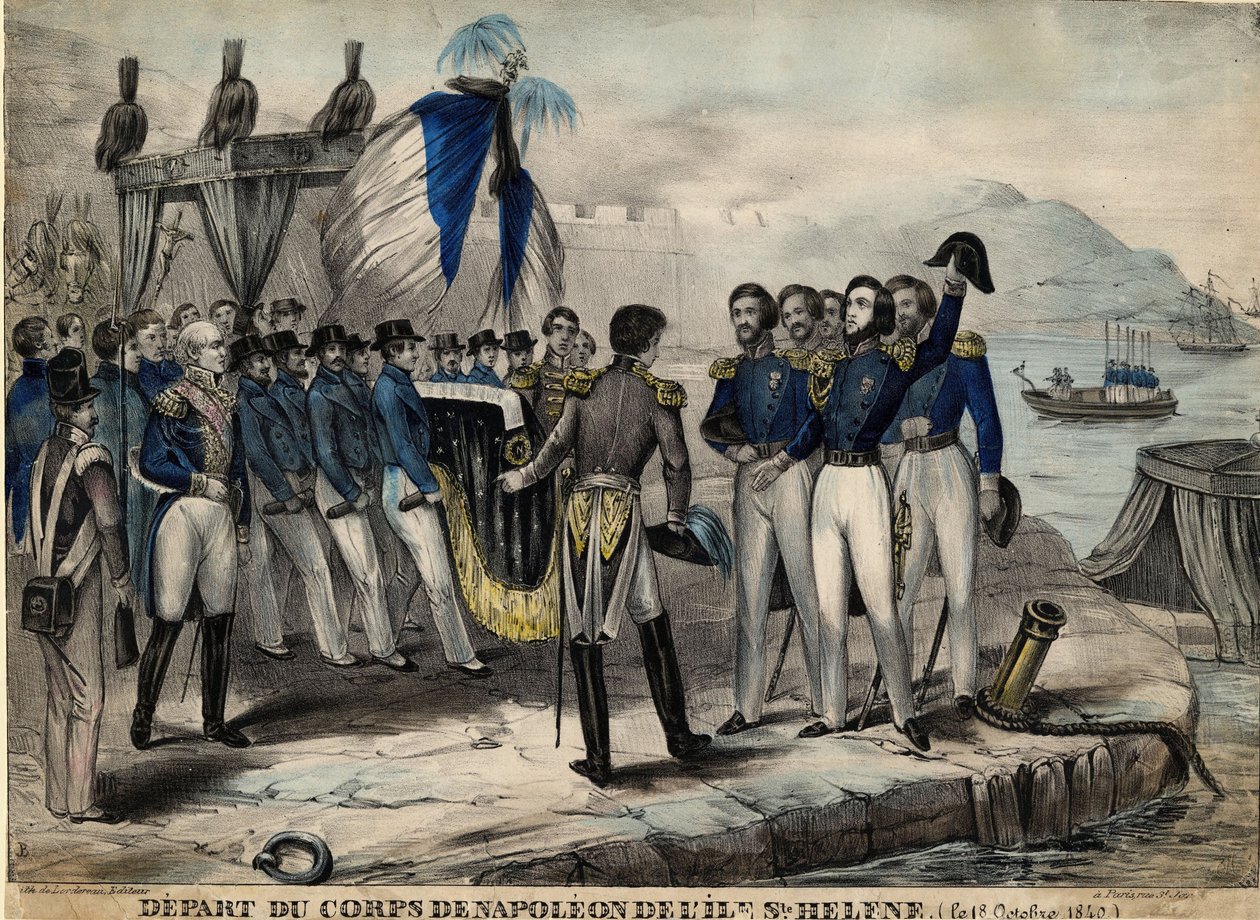 Het gevolg van Napoleon voor vertrek naar Sint-Helena, ca. 1840 door Unbekannt