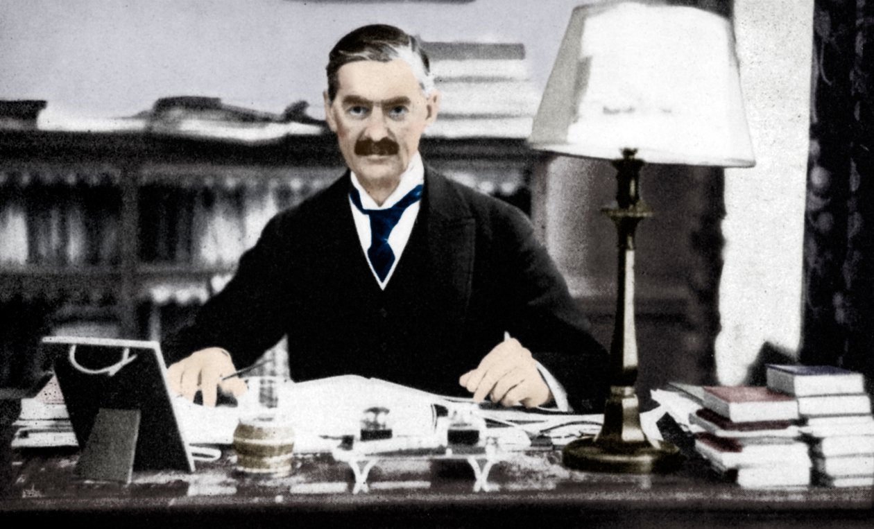 Neville Chamberlain 1869-1940, Britse premier, c1930s 1936 door Unbekannt