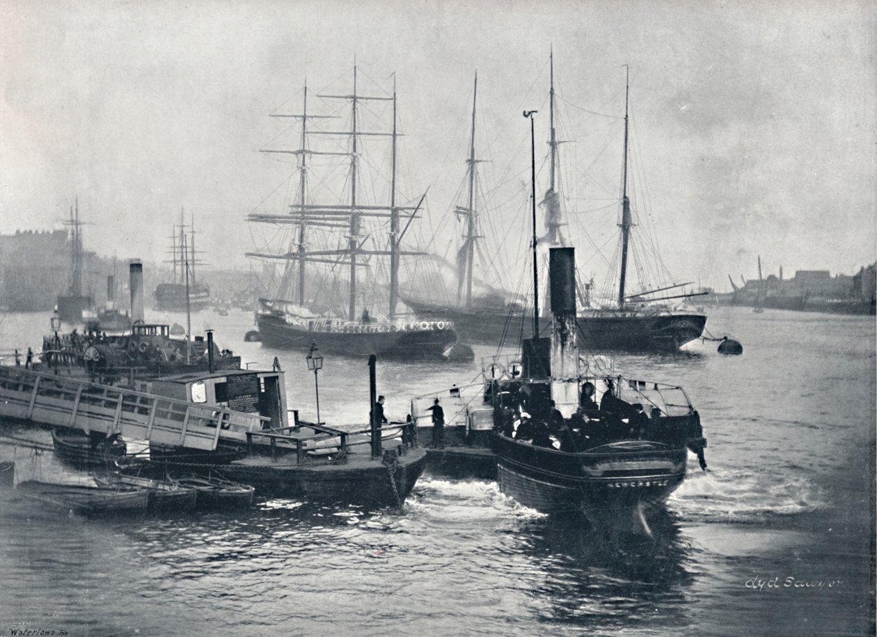 Newcastle-On-Tyne - Uitzicht op de Tyne, 1895 door Unbekannt