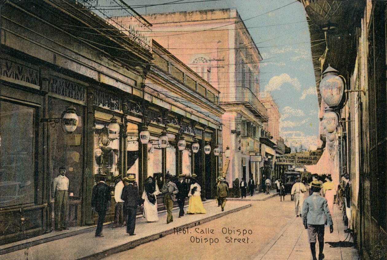 No. 61. Calle Obispo. Obispo Street, Havana, Cuba door Unbekannt