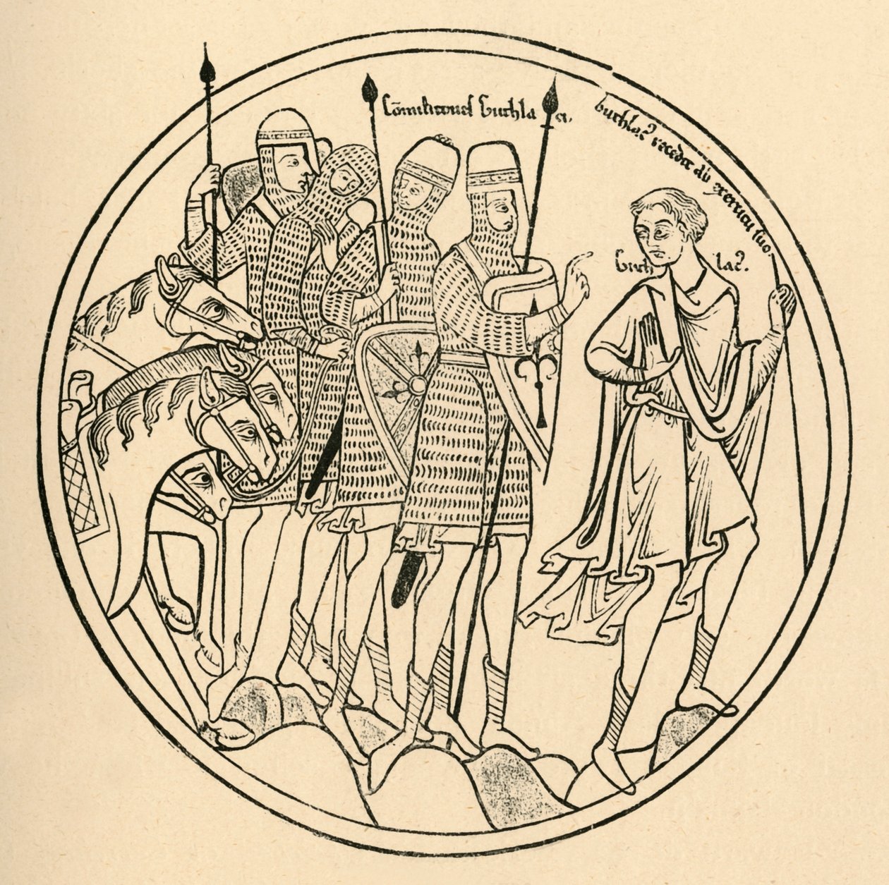 Normandische soldaten, 1908 door Unbekannt