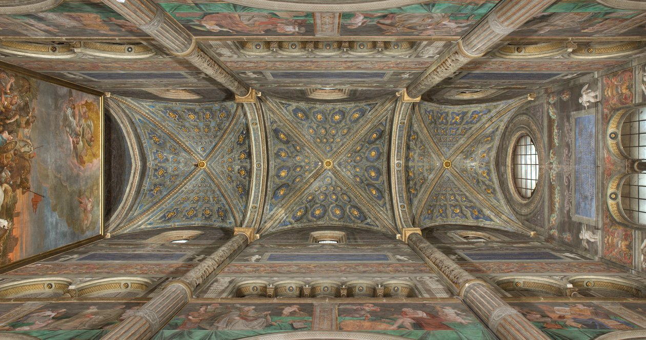 Noord Transept Volte, Kathedraal van Santa Maria Assunta, Duomo, Cremona, Lombardije, Italië (foto) door Unbekannt