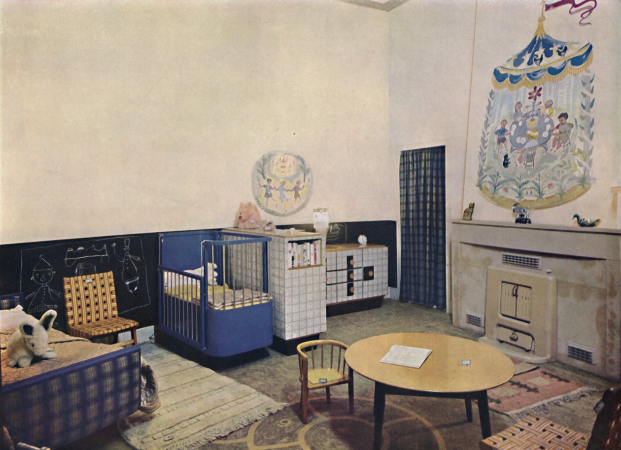 Kinderkamer ontworpen door Esmé Gordon, A.R.I.B.A., A.R.I.A.S., ca. 1945 door Unbekannt