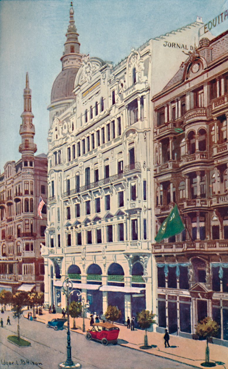 Kantoren van de Jornal do Commercio, Avenida Rio Branco, 1914 door Unbekannt