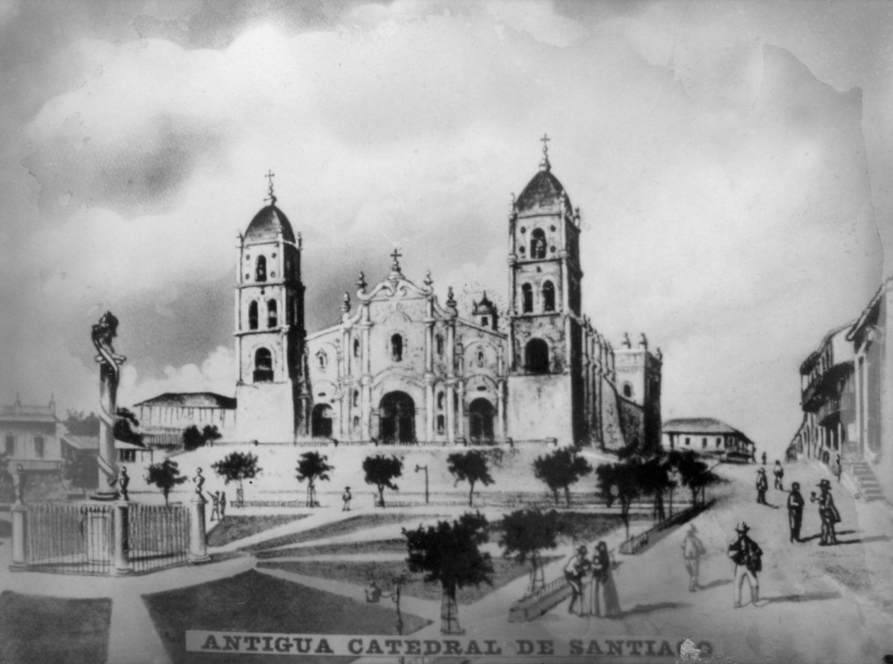 Oude kathedraal van Santiago de Cuba, 1523, 1920s door Unbekannt