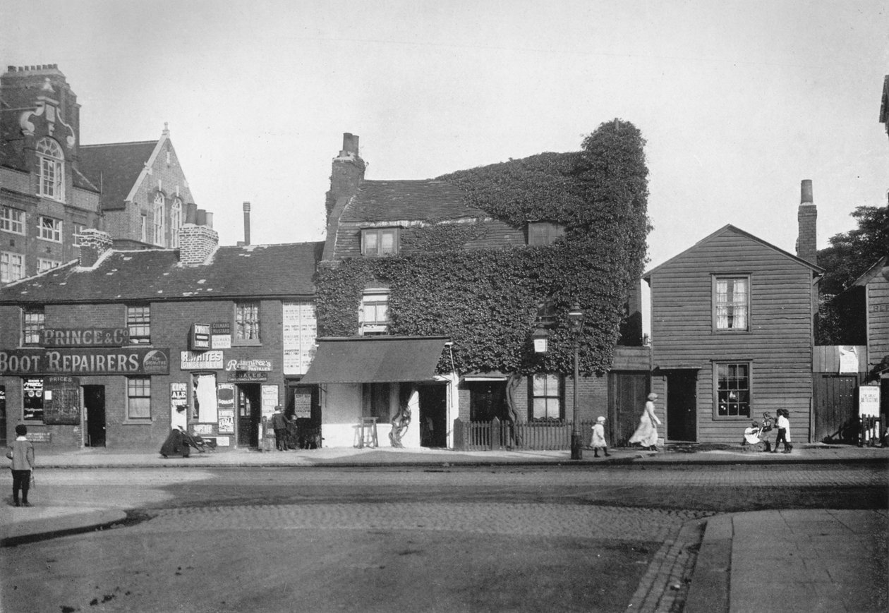 Oude huisjes in Merton Road, Tooting, ca. 1890, 1912 door Unbekannt