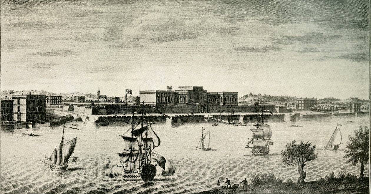 Oude Fort William, vanaf de rivier, 1754, 1925 door Unbekannt