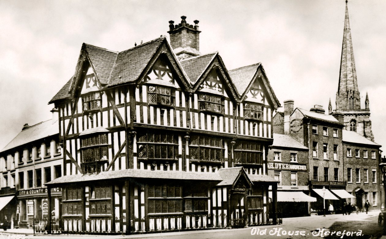 Oud huis, Hereford, Herefordshire door Unbekannt