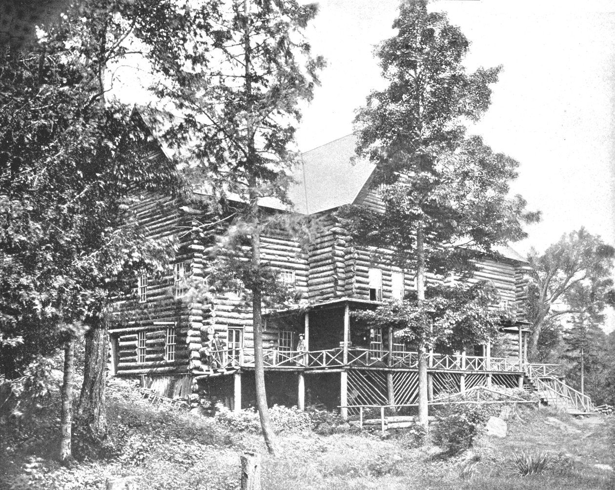 Oude Blokhut, Lake Placid, Adirondacks, New York State, VS, ca. 1900 door Unbekannt