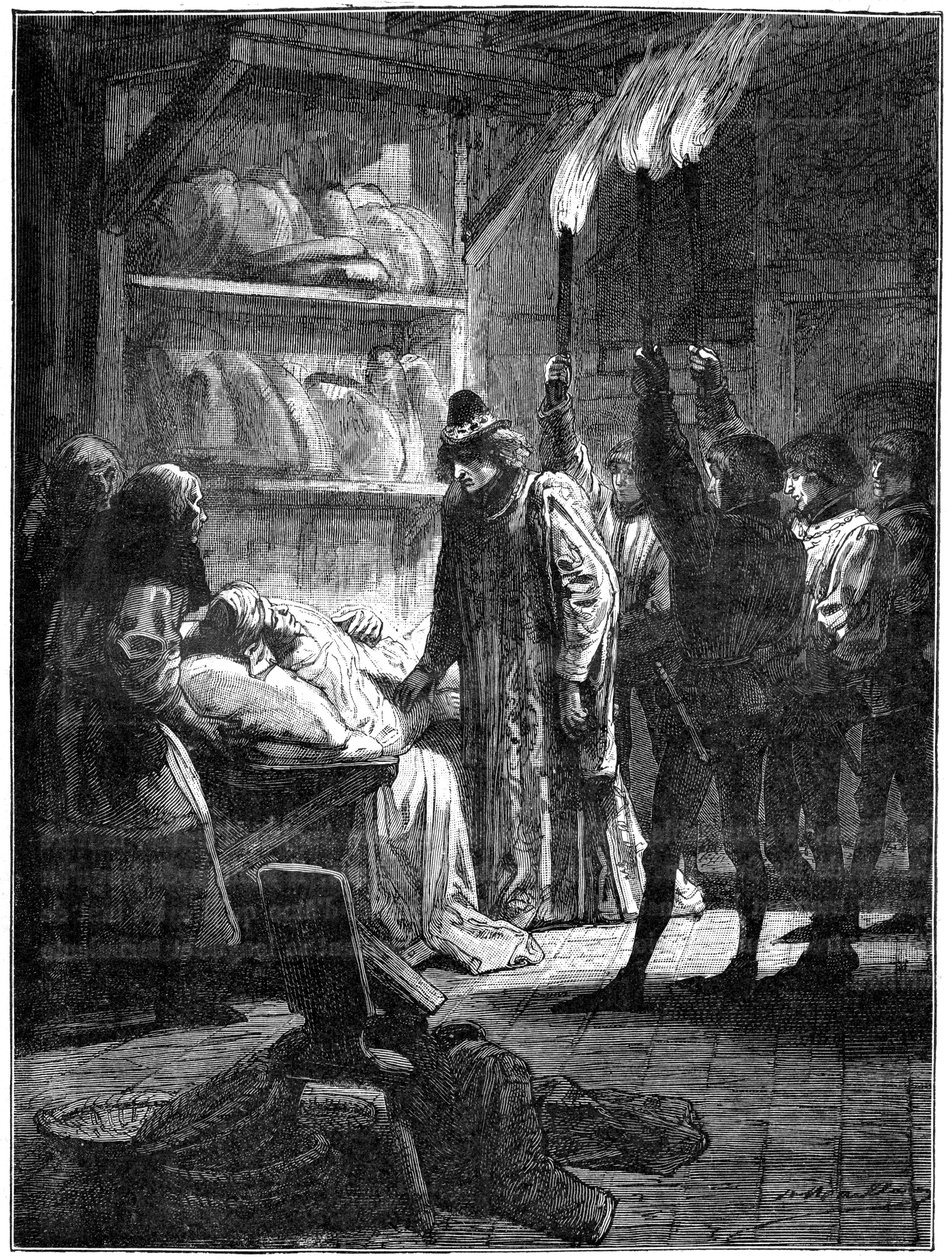 Olivier de Clisson vertelt de koning wie hem probeerde te vermoorden, 1898 door Unbekannt