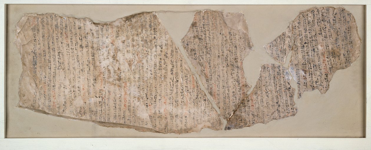 Ostracon, beschreven in hiëratisch, XIXe dynastie c1292 v.Chr. - c1190 v.Chr. door Unbekannt